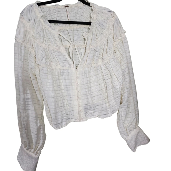 Free People Tops - New with Tag Free People Hailey Blouse size Large